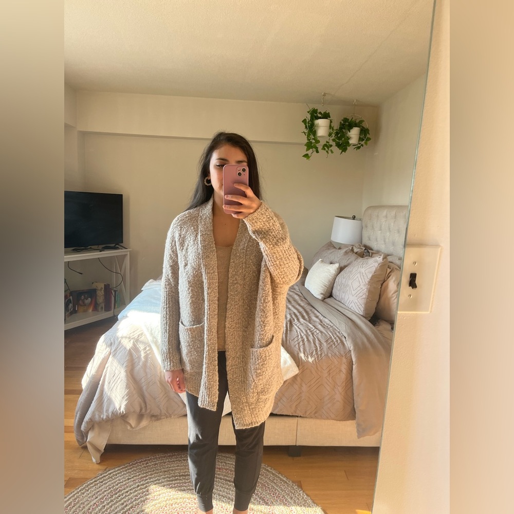 Warm cozy cardigan sweater